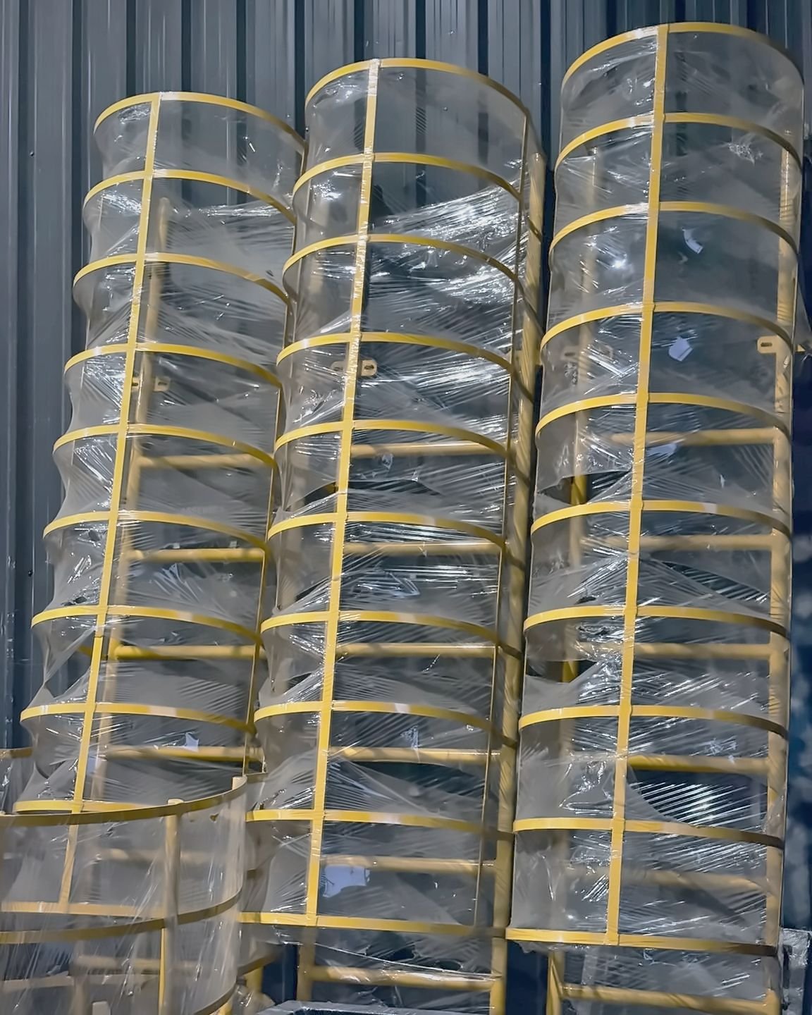 Fabricated safety cage guards ready for dispatch
