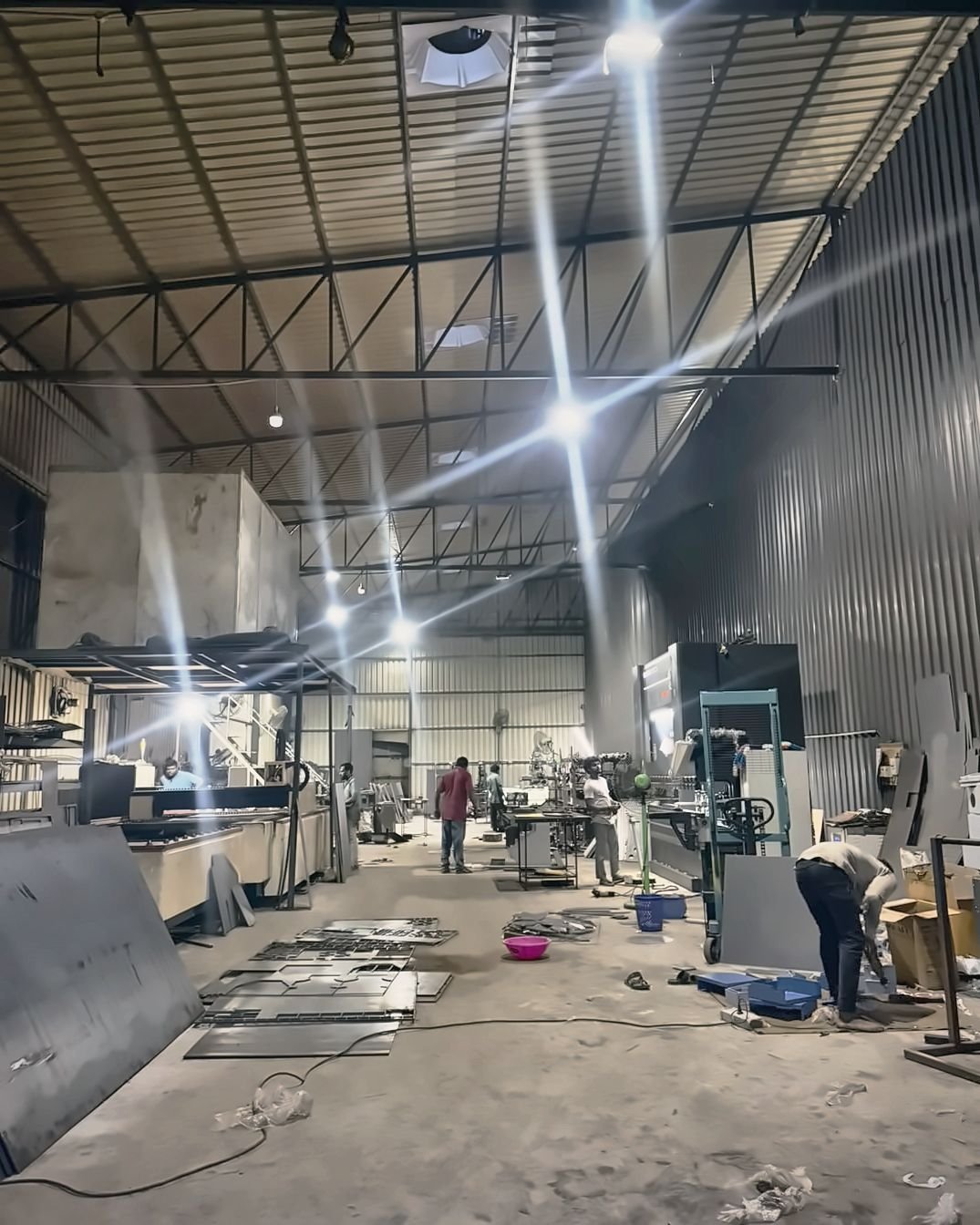 The Dream Three workshop floor in Kundrathur